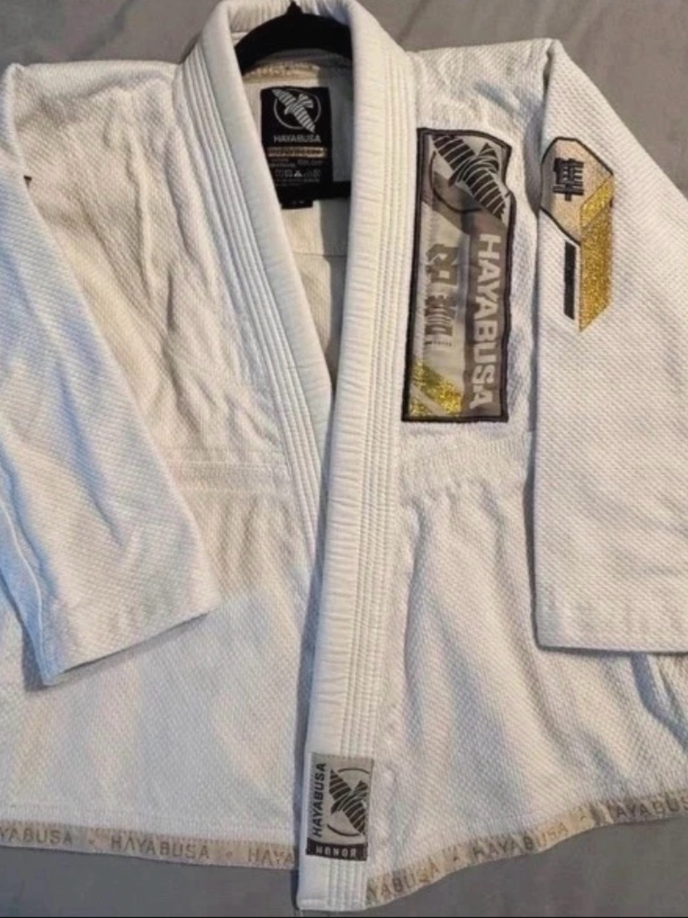 Hayabusa Gold Weave BJJ Gi Top White Y3